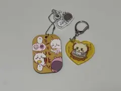 ちいかわ シール貼り、シーサー お勉強 キーホルダー 2点セット