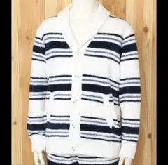 ジェラート ピケ HOMME スムーズィーボーダーカーディガン M