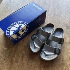 BIRKENSTOCK サンダル アリゾナ EVA メタリックグレー 38 箱付のサムネイル