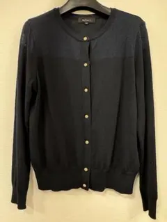 リフレクト　ネイビー ボタン付きカーディガン 長袖　9号 M
