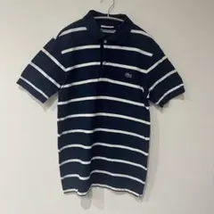 LACOSTE ラコステ 半袖 ポロシャツ ネイビー ボーダー