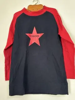CONVERSE 長袖カットソー ネイビー/レッド　used