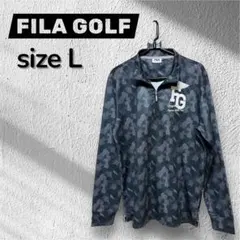 美品✨ FILA GOLF フィラゴルフ 迷彩 ハーフジップウェアLサイズ
