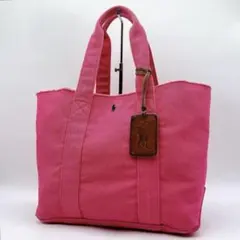 POLO RALPH LAUREN カットオフ トートバッグ ピンク系 f657