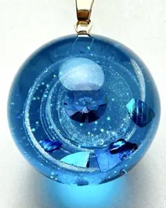 【n76】宇宙玉 20mm ライトブルー ブルージルコニア シェル