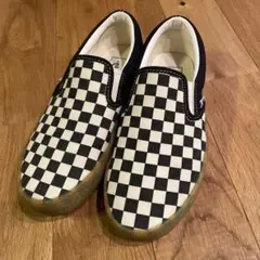 Vans チェッカースリッポン　ガムソール　23.5センチ
