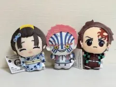 鬼滅の刃 ぬいぐるみ マスコット 3体セット 猗窩座 小雪 炭治郎 ちびぐるみ