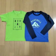 mont-bell 昆虫プリント半袖Tシャツと長袖Tシャツセット 130