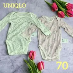 UNIQLO ベビー肌着　ディズニー　ロンパース 2枚セット70cm
