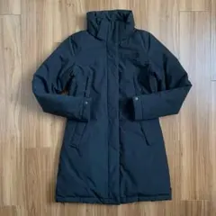 Sノースフェイスレディースハイベント黒ブラックミドル丈ダウンジャケット