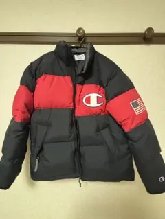 Champion ダウンジャケット X-LARGE 赤/黒のサムネイル