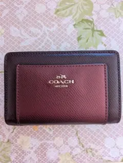 COACH 二つ折り財布 ボルドー系