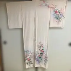 柿本市郎 訪問着 縮緬地 ピンク 花柄 刺繍 - メルカリ