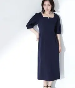 overE 7部袖スクエアネックフレアワンピース 90サイズ - メルカリ