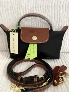 ロンシャン トート ショルダーバッグ プリアージュ XS ミニバッグ　ブラック