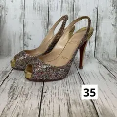 極美品・裏張り済★クリスチャンルブタン パイピンググリッターパンプス 38.5 極美品・裏張り済☆クリスチャンルブタン パイピンググリッター