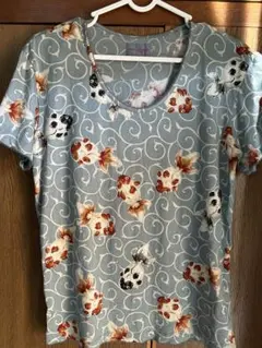 金魚と唐草のTシャツです。のサムネイル