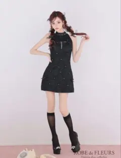 ROBE de FLEURS バレエコアランダムスイートミニリボンキャバドレス