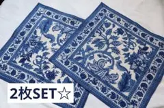 週末値下げ【2枚SET★】ブロックプリントマルチクロス、ナプキン、バンダナ