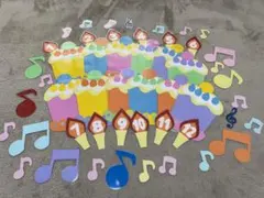 壁面製作 誕生日表 カップケーキ