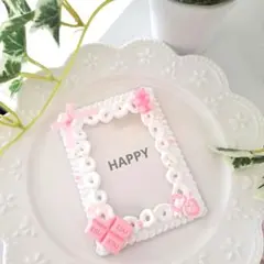 【No.331】ホイップトレカケース　Ｂ8縦入れ　ピンク　くま　チョコ　ハート