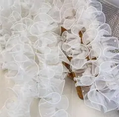 1192 【SALE品】帯揚げ 浴衣 フリル レースチュール 着物 振袖 七五三