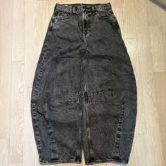 GAP バレルレッグ ジーンズ 24 ブラック