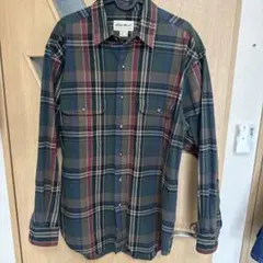 チェック長シャツ