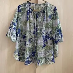 un dix cors アンディコール　花柄シフォンブラウス　38のサムネイル