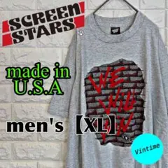 y594 USA製【SCRREN STARS】プリントTシャツ【メンズXL】
