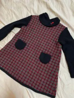 ファミリア ニットワンピース 90 ファミちゃんチェック限定フォーマルバッグ