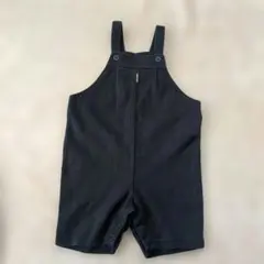 コムサイズム　オーバーオール　サロペット　ロンパース　80　黒　ブラック