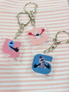パペットスンスン　アクリルキーホルダー 3個セット