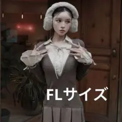 Darich シャツドッキングプリーツミニワンピース　FLサイズ