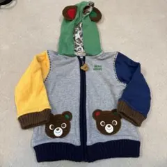 ミキハウス　パーカー　耳付き　フード　トレーナー　プッチー