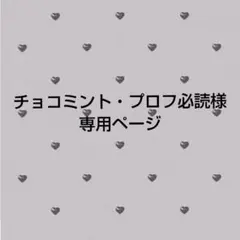 チョコミント・プロフ必読様専用ページ