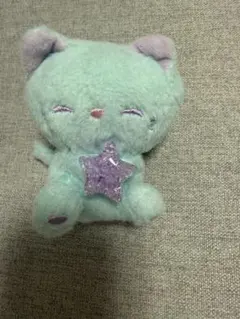 パステルカラー 猫 ぬいぐるみ 星付き