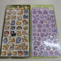 和柄ボンボンドロップシール 柴犬 旧桜 2種セット