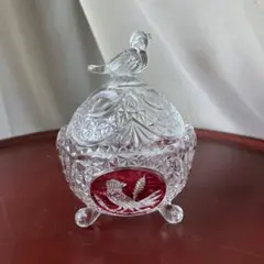 ドイツ製 Hofbauer ホフバウアー クリスタルガラス 置物 小物入れ