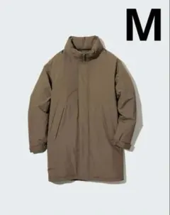 ユニクロ 防風パデッドコート M ブラウン