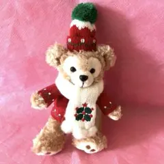 ディズニーシー・ダッフィー・ダッフィーくん可愛い冬支度をしたぬいぐるみバッジ♡