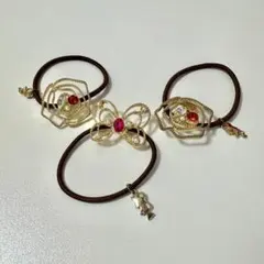 ディズニー　ヘアゴム　プリンセス　ミニー　美女と野獣　ベル　3点セット