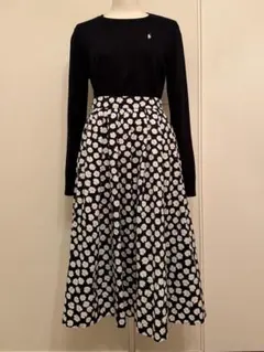 オンワード 組曲 マーガレット柄 花柄 ギャザースカート