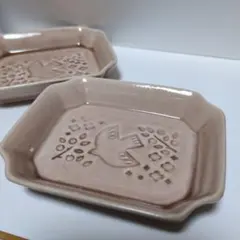 ❇️みのる陶器 小さい 漬物皿 醤油 小皿 くすみピンク ベージュのサムネイル