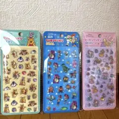 正規品 ディズニーぷくぷくシール　3枚セット