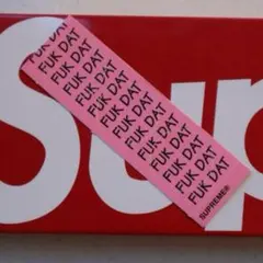 Supreme ステッカー FUK DAT ピンク 希少MINI