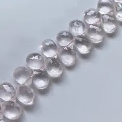 【ローズクォーツ】ペアシェイプ20粒