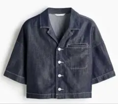 H&M デニムシャツ Lサイズ ダークデニムブルーのサムネイル