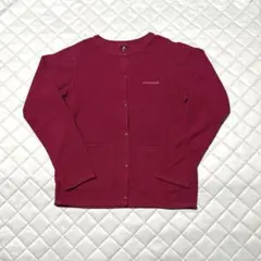 【クリーニング済】mont-bell クリマプラス　カーディガン L 赤系