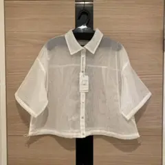 AIC. ドローストリングメッシュシャツ